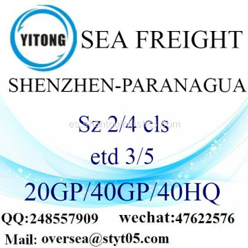 Flete mar del puerto de Shenzhen a Paranagua